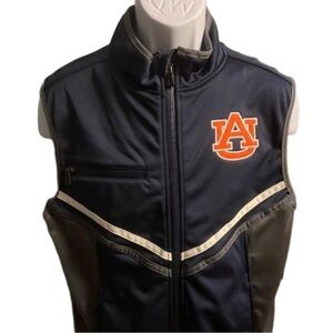 Franchise Club Alburn University Blue Gray Orange Zip Down Sports Vest NWT